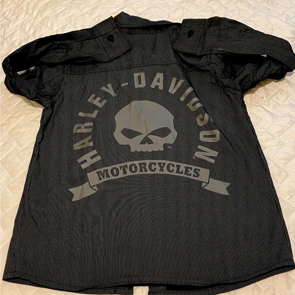 Harley Davidson long sleeve button down boys size 8/10
